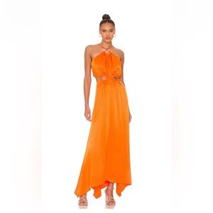 Elliatt Visitant Cut-Out Satin Maxi Dress